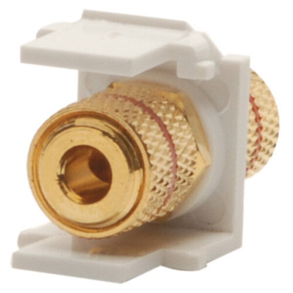 Audtek Keystone Module Red 5Way Binding Post White Insert